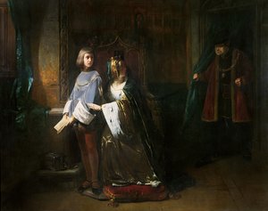 XI. Lajos francia meglepte a királynőt, aki akarata ellenére utasította a Dauphint